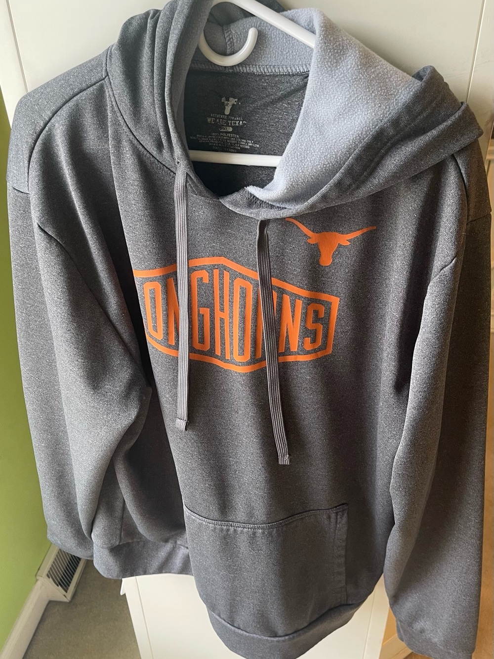 & Other Stories Gray Pullover Hoodie with Orange Longhorns Logo